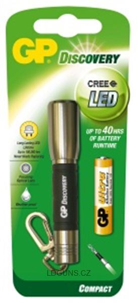 Svítilna LED GP LCE202 + 1 baterie GPAAA - gold